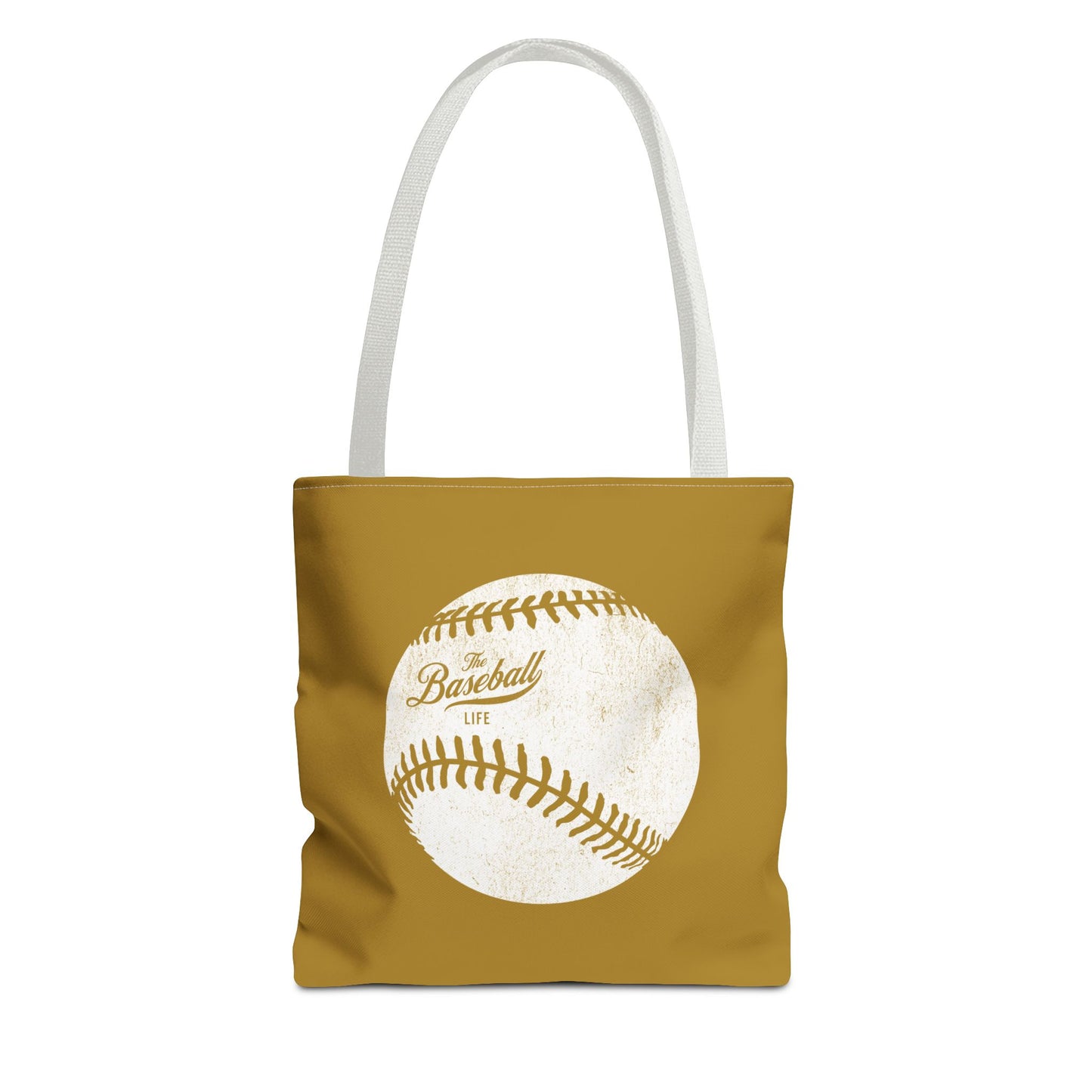 Weathered Baseball Tote Bag_Old Gold