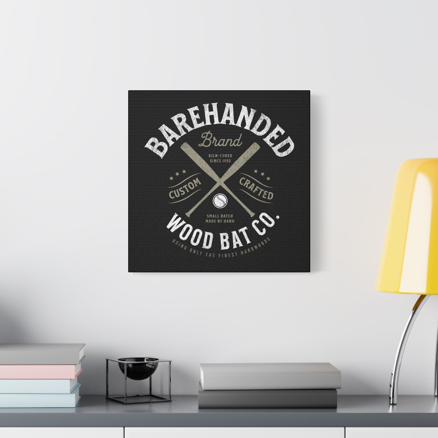 Barehanded Wood Bat Co. Wall Art Canvas_Black