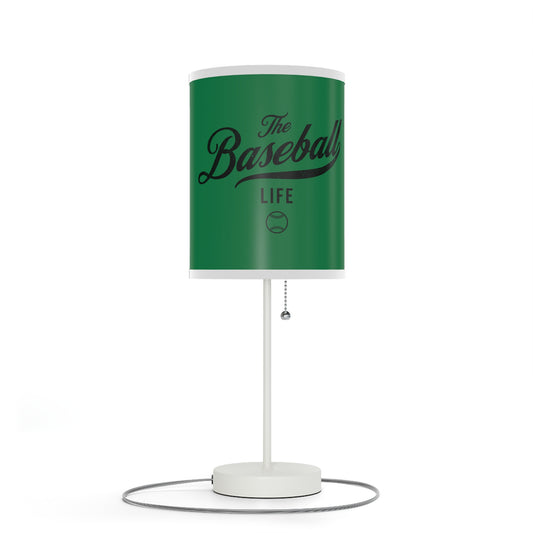 Table Lamp_Green w Black Print