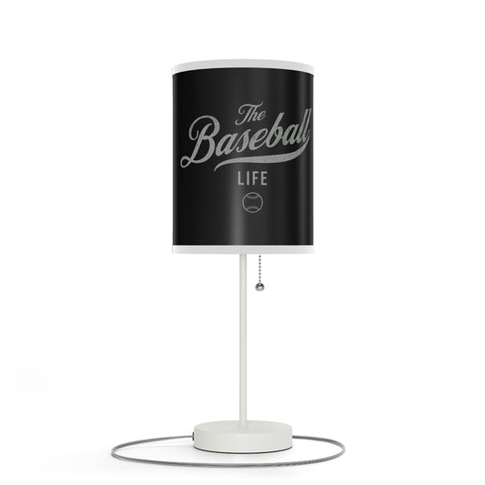 Table Lamp_Black w Silver Gray Print