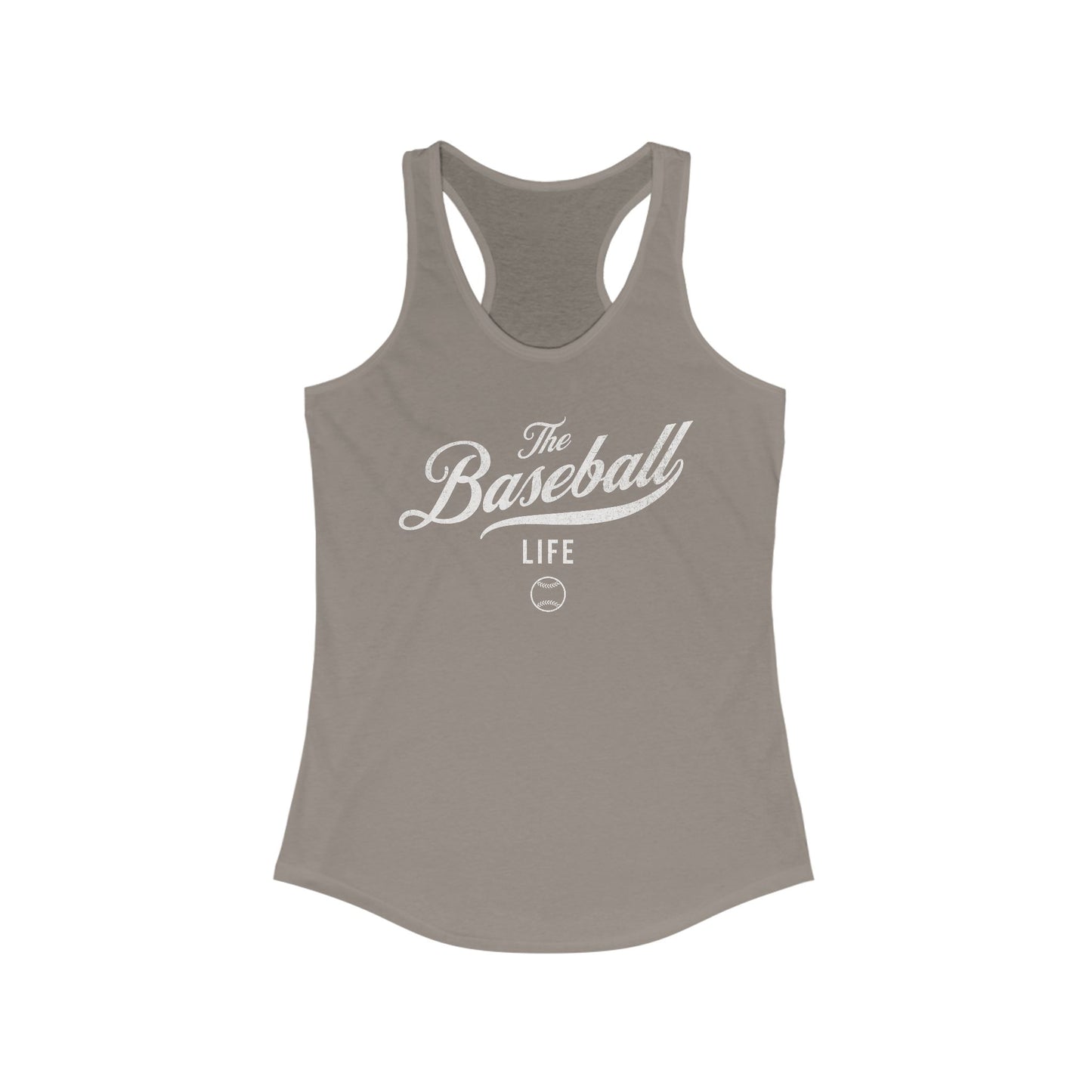 The Baseball Life Classic Script Tank_White Print