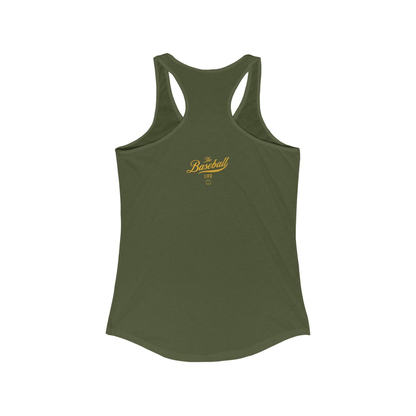 The Baseball Life Classic Script Tank_Yellow Gold Print