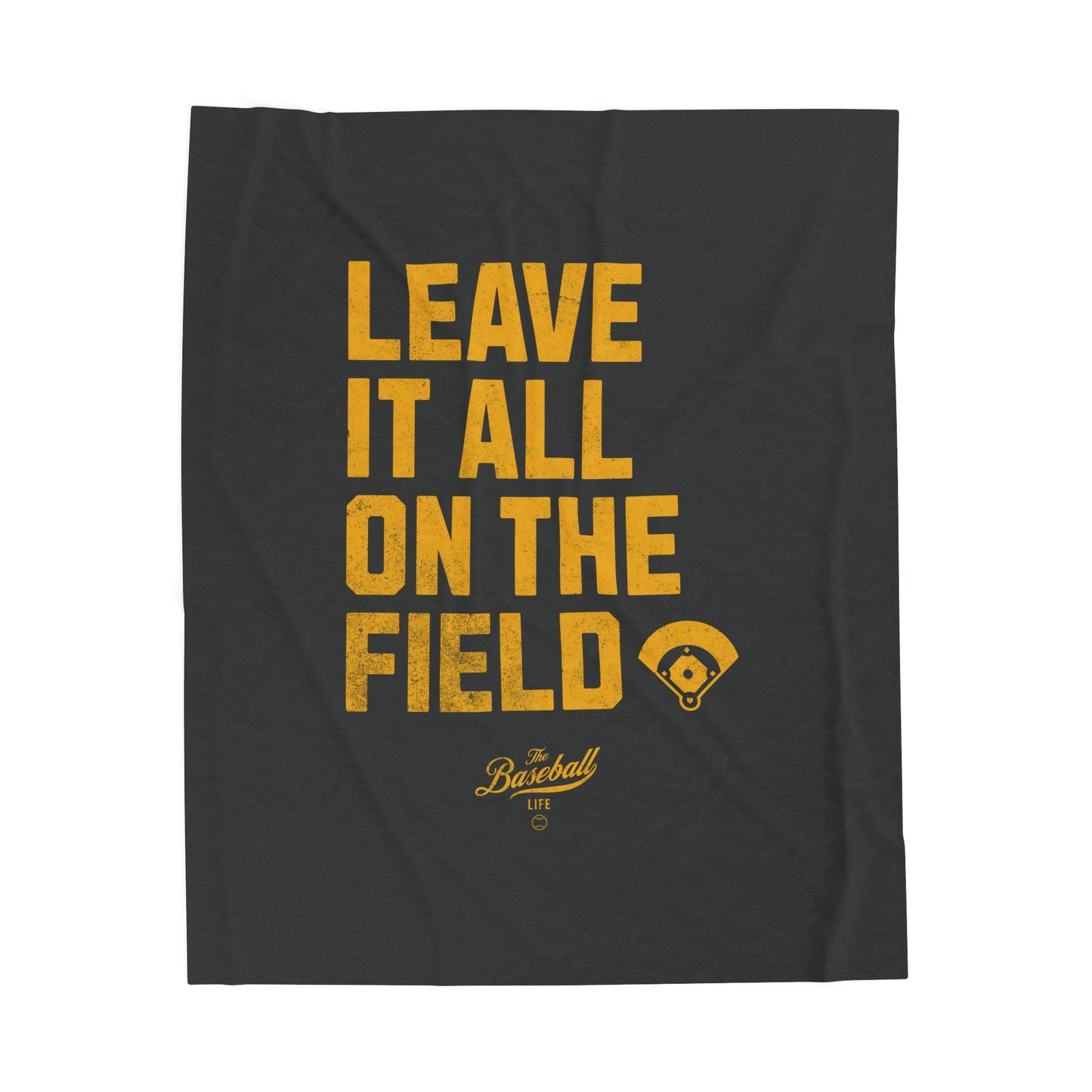 Velveteen Plush Blanket_Leave It All On The Field_Dark Charcoal Gray
