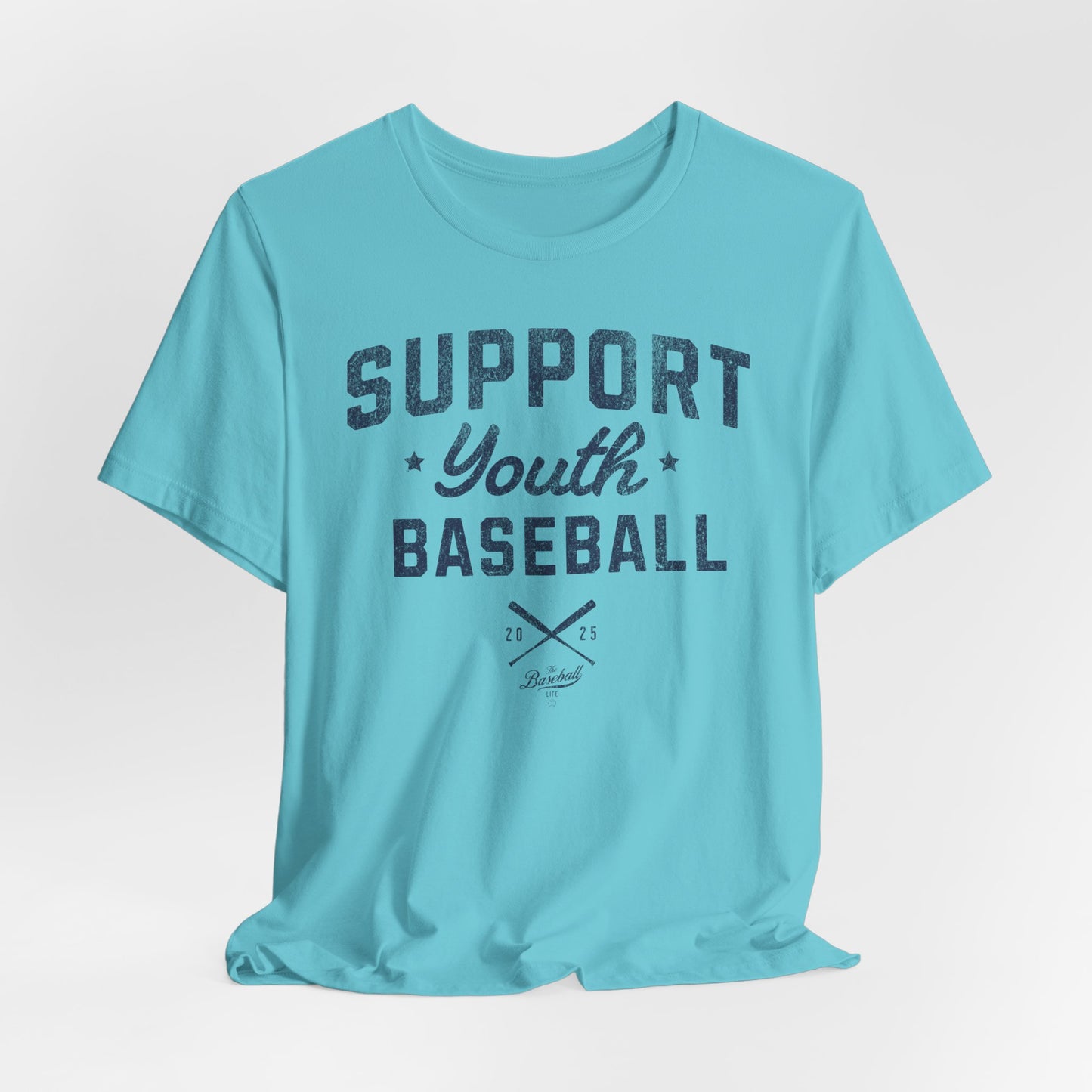 Support Youth Baseball_Navy Print T-Shirt
