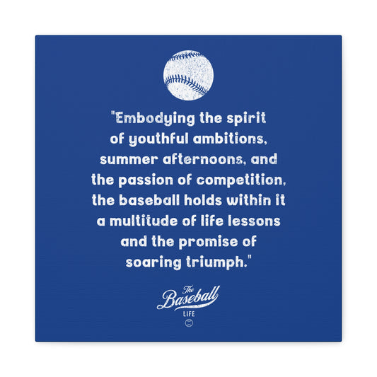 The Baseball Life "Verse" Wall Art Canvas_Royal Blue