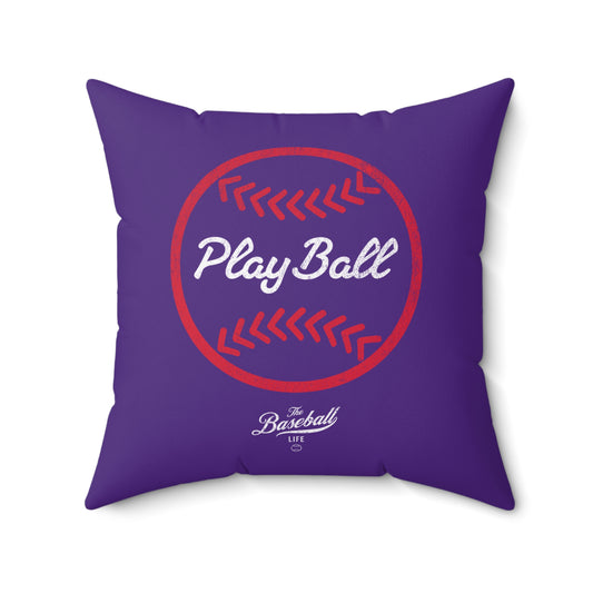 Accent Pillow_Play Ball Graphic Baseball_Purple