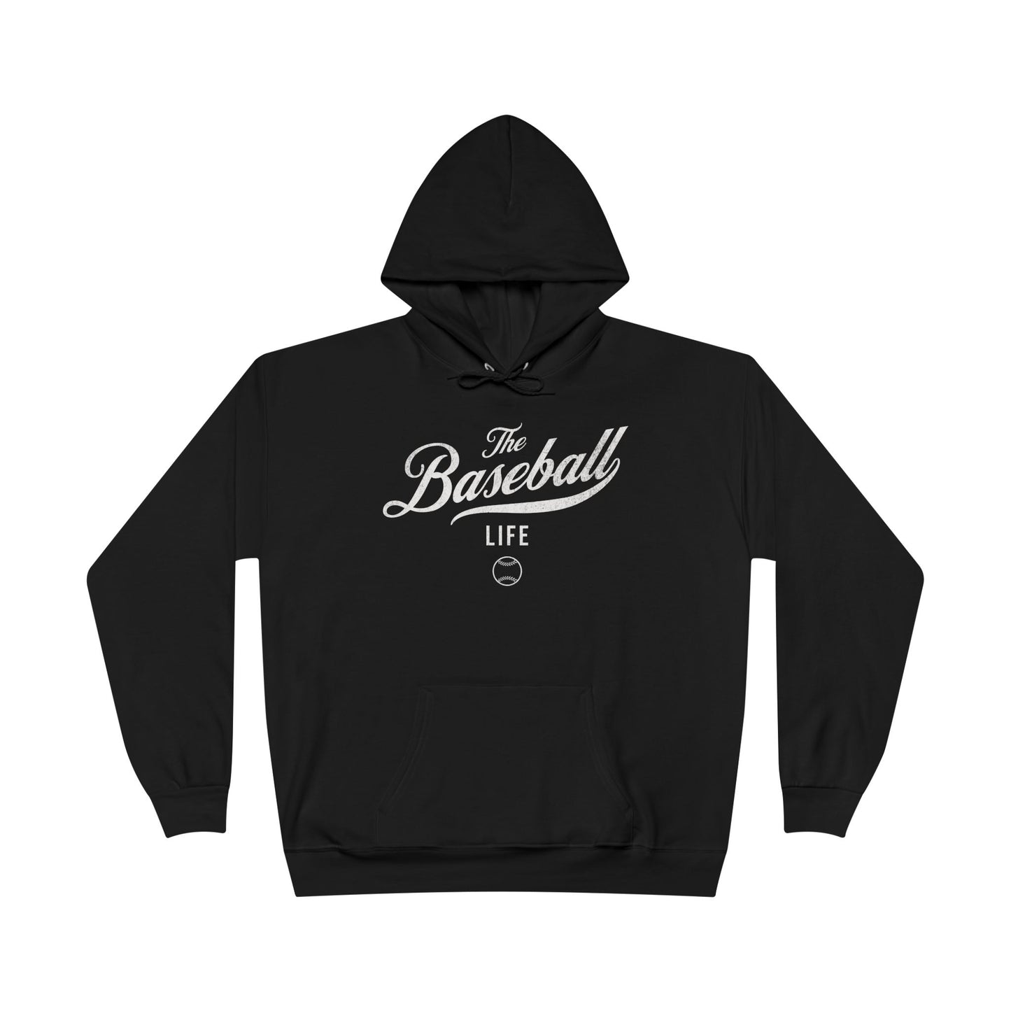 The Baseball Life Hoodie w/Grommets_White Print