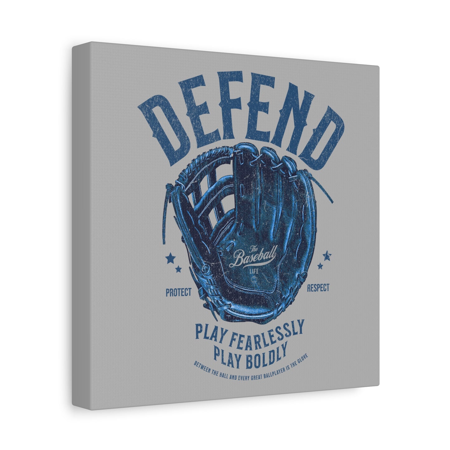 Defend Glove Wall Art Canvas_Silver Gray
