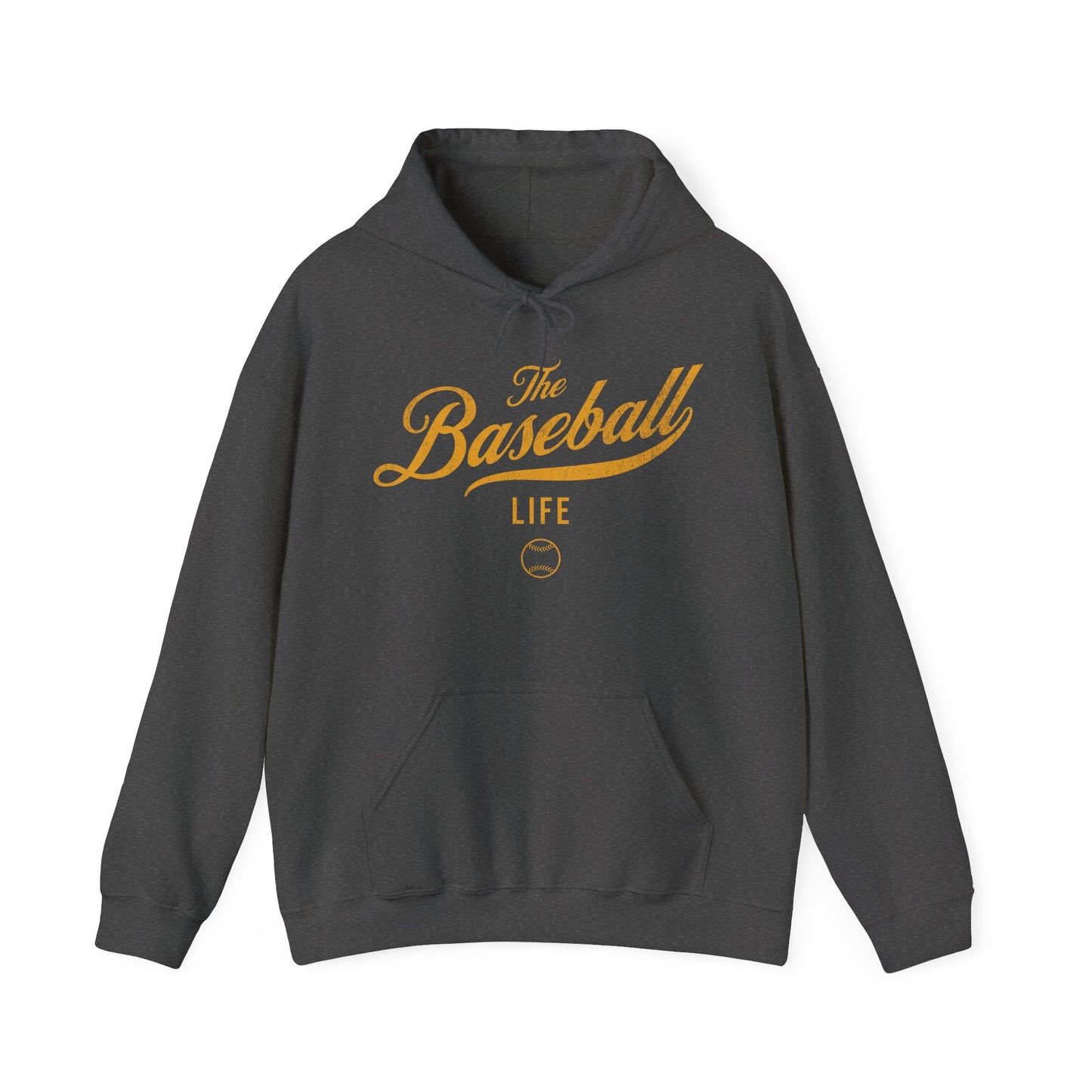 The Baseball Life Hoodie_Yellow Gold Print