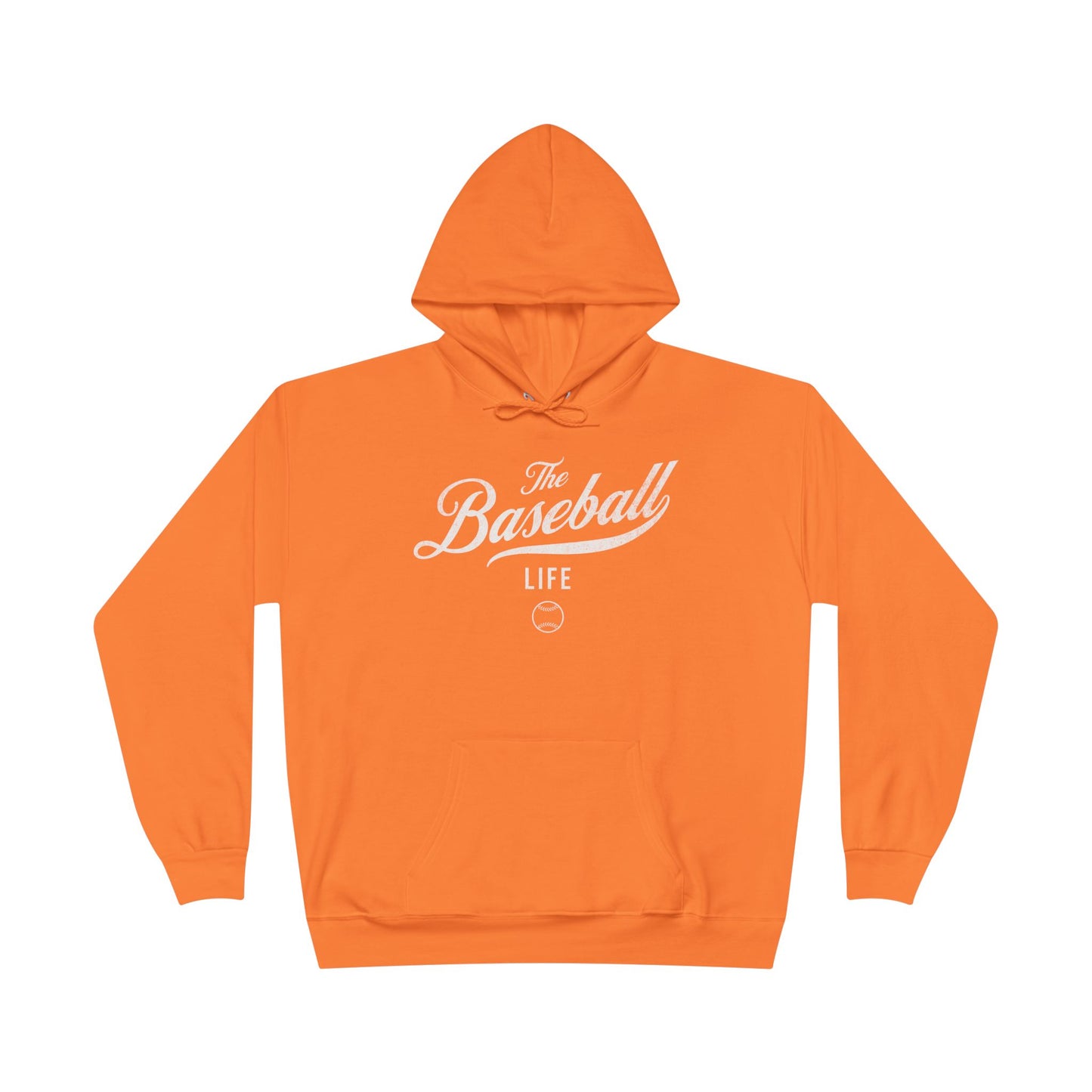 The Baseball Life Hoodie w/Grommets_White Print