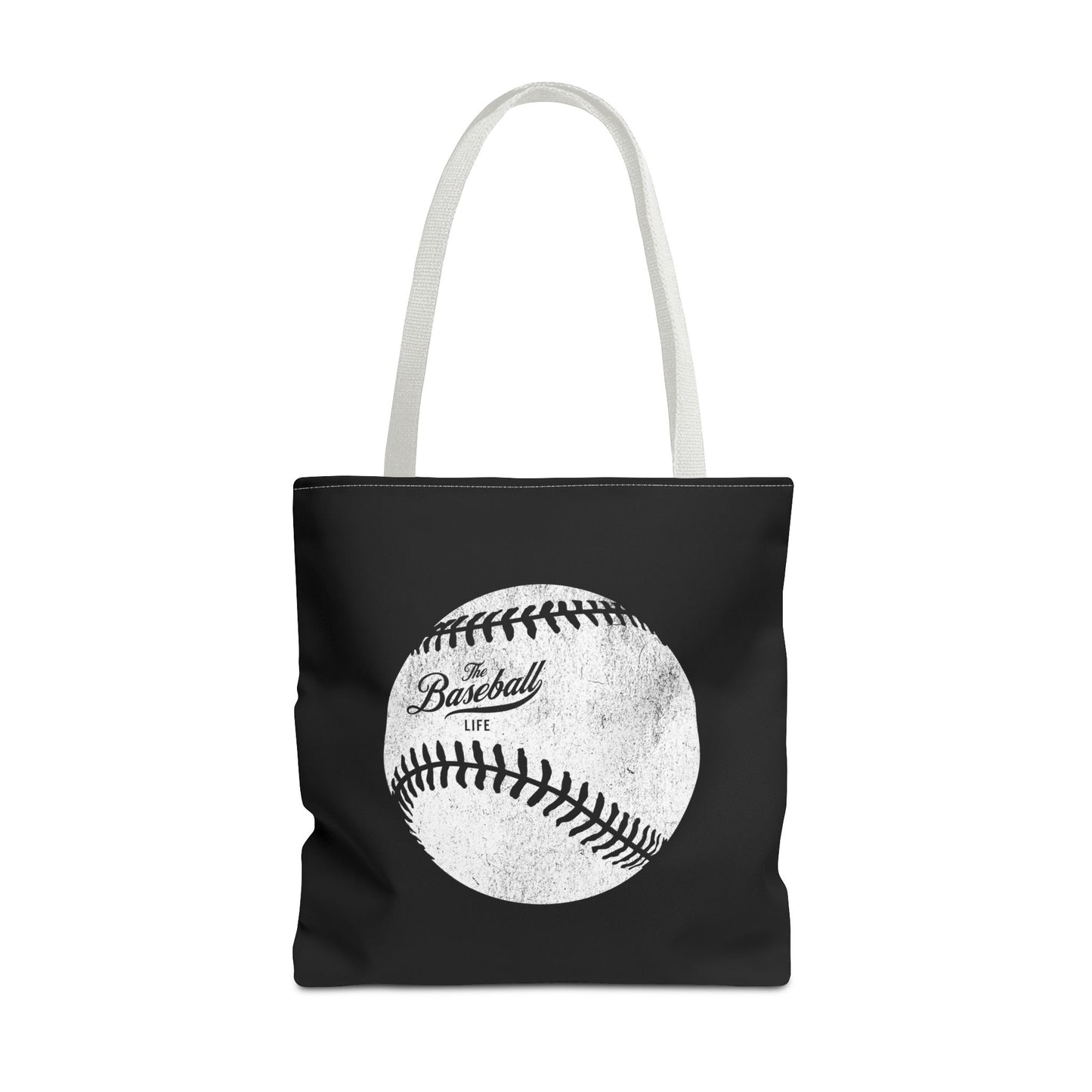 Weathered Baseball Tote Bag_Black