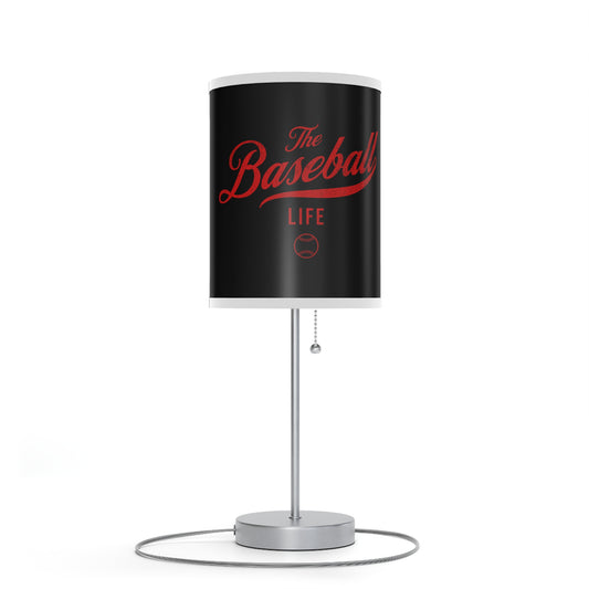 Table Lamp_Black w Red Print