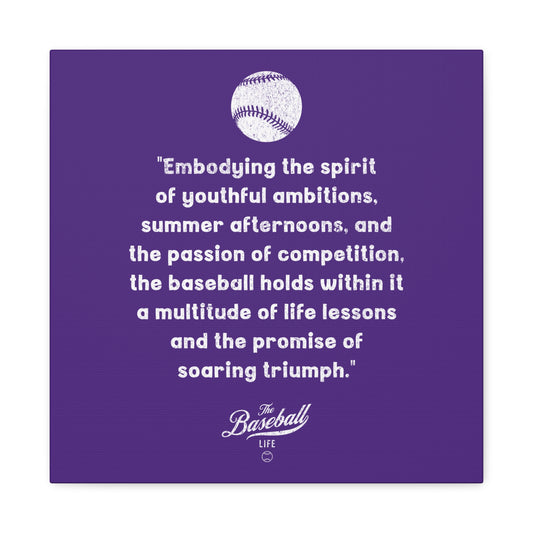 The Baseball Life "Verse" Wall Art Canvas_Purple