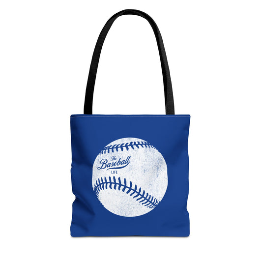 Weathered Baseball Tote Bag_Royal Blue