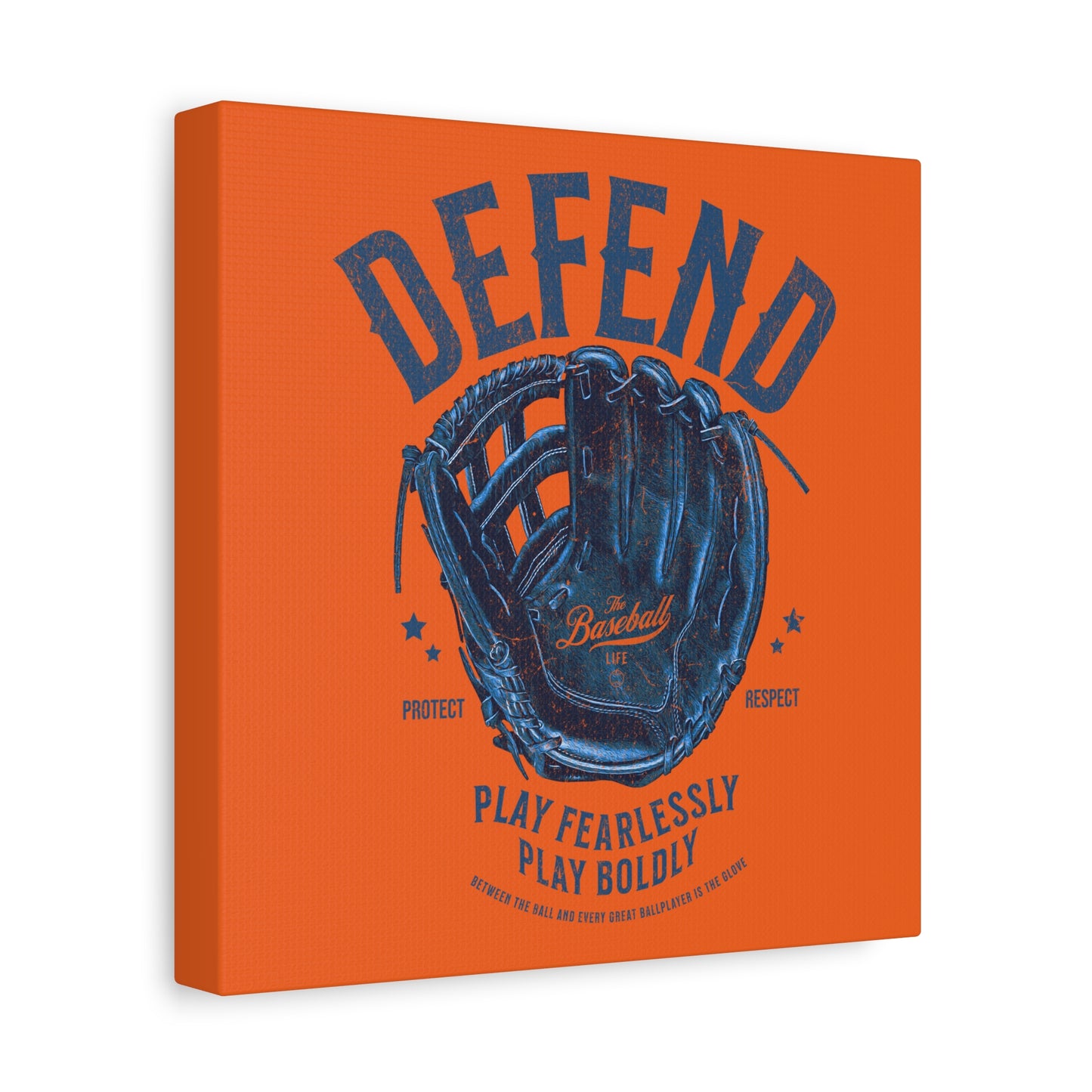 Defend Glove Wall Art Canvas_Orange