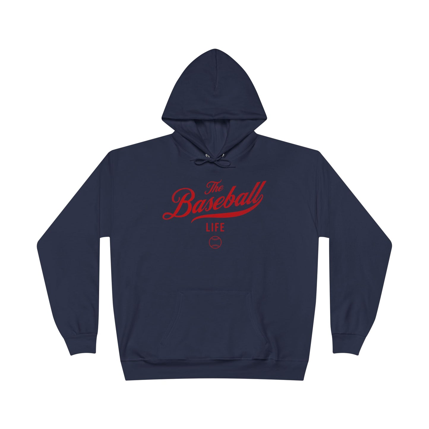The Baseball Life Hoodie w/Grommets_Red Print