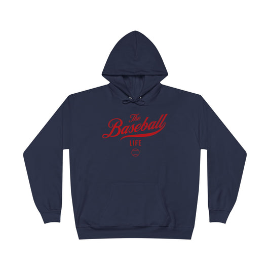 The Baseball Life Hoodie w/Grommets_Red Print