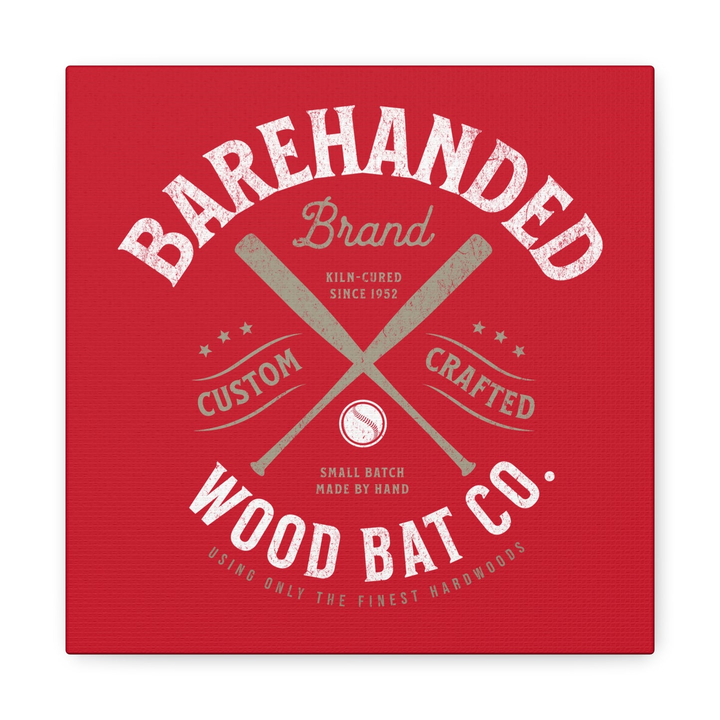 Barehanded Wood Bat Co. Wall Art Canvas_Red