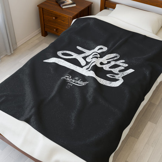 Velveteen Plush Blanket_Lefty_Black