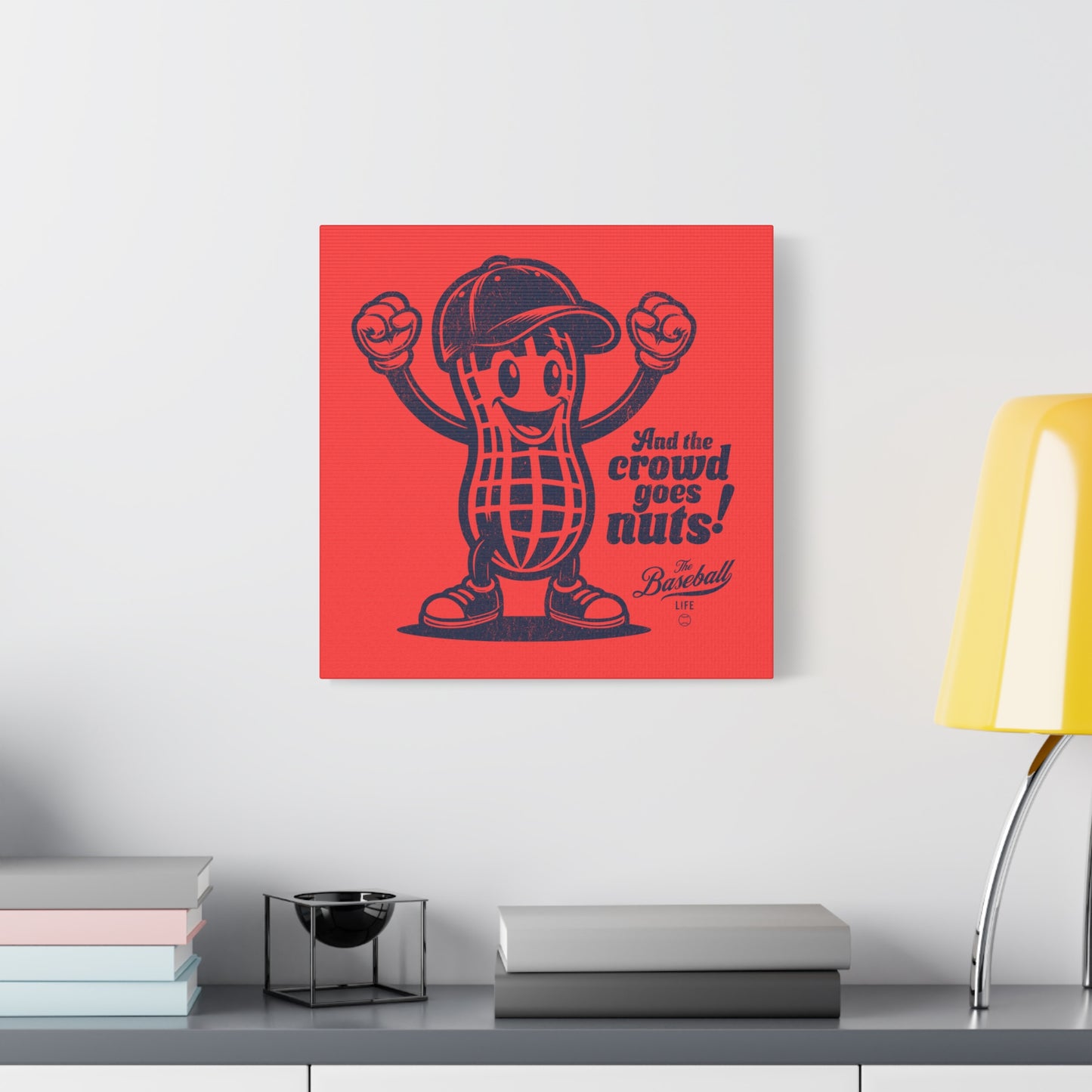 Crowd Goes Nuts Wall Art Canvas_Coral Red