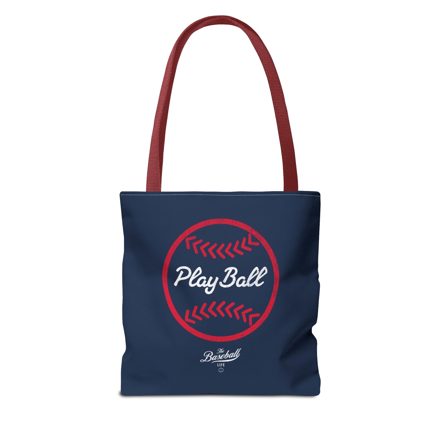 Baseball Icon Play Ball Tote Bag_Navy
