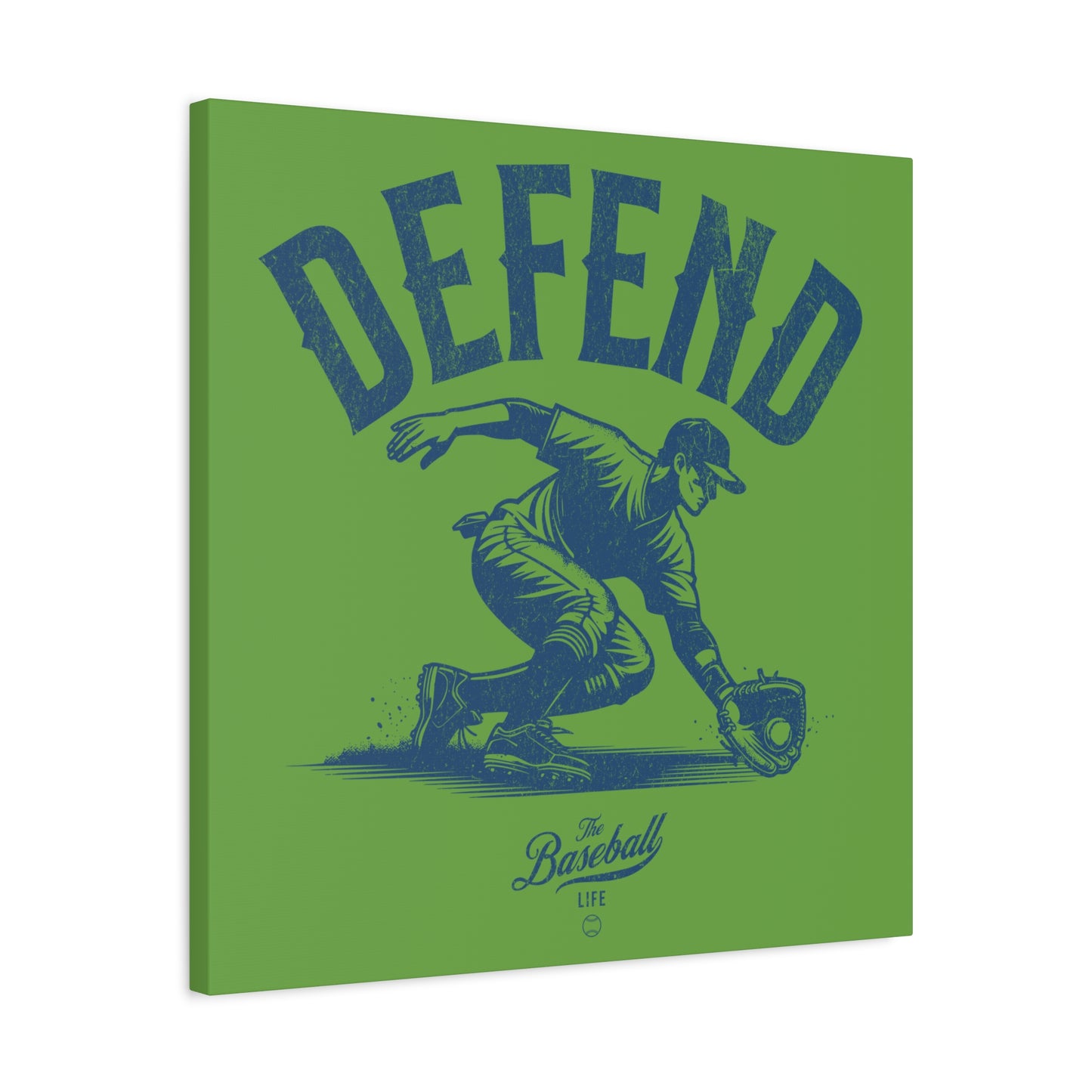 Defend Infielder Wall Art Canvas_Grass Green