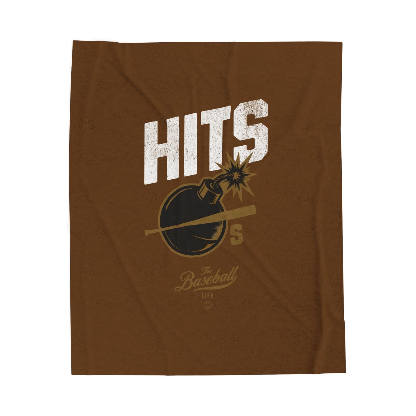 Velveteen Plush Blanket_Hits Bombs_Brown