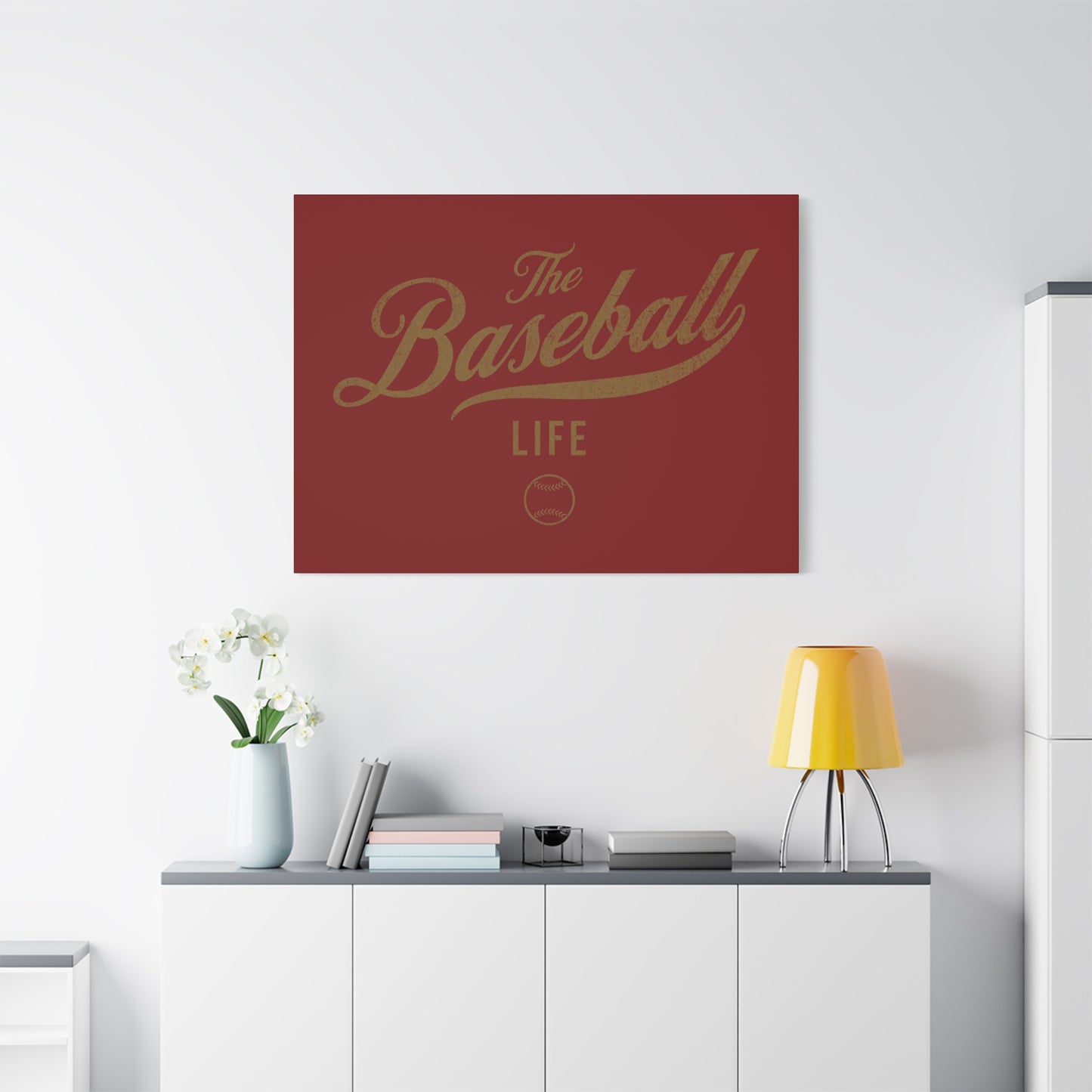 Wall Art Canvas_Maroon w Old Gold