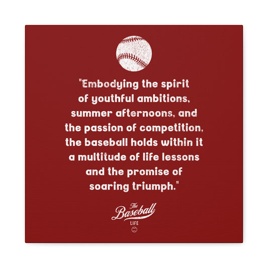 The Baseball Life "Verse" Wall Art Canvas_Cardinal Red