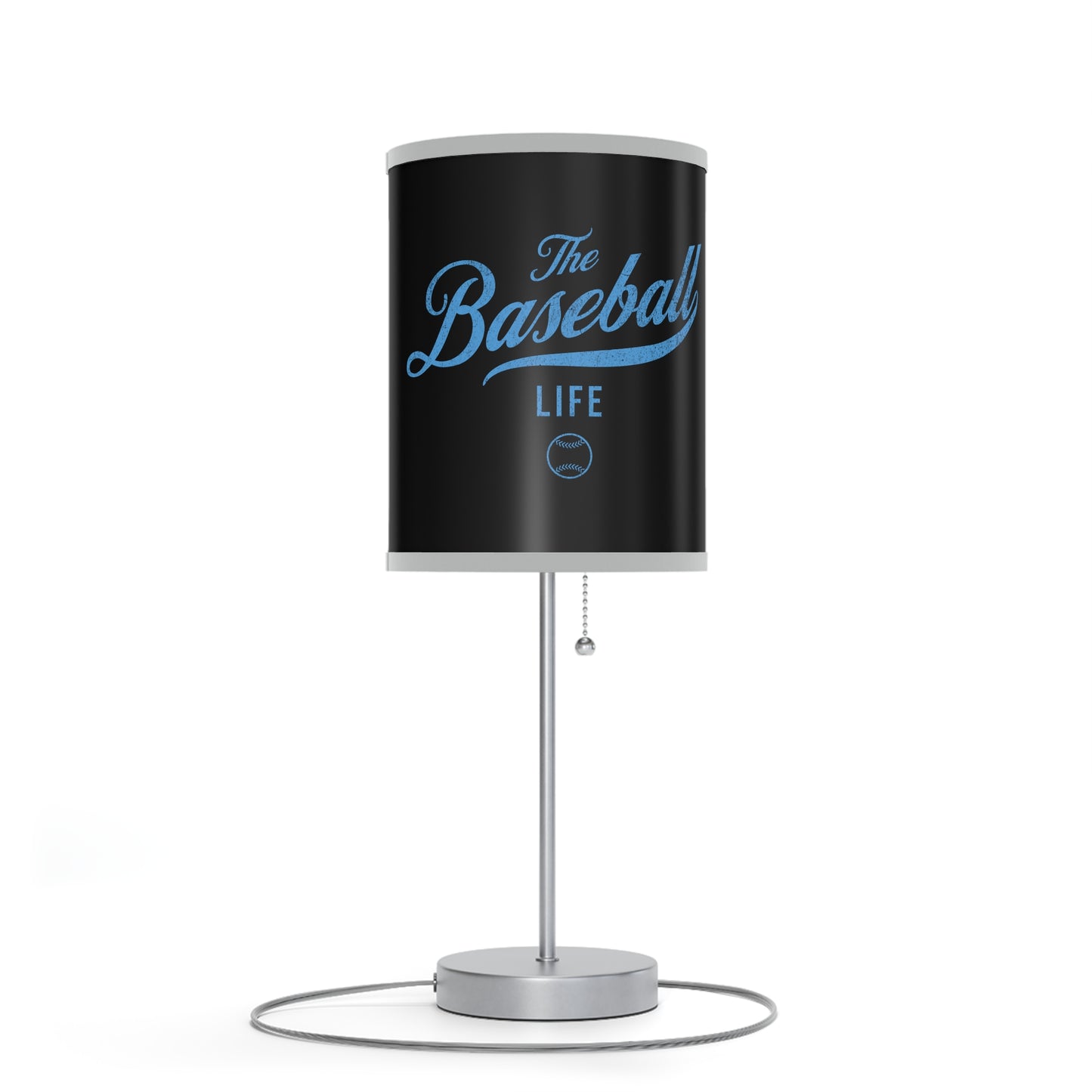 Table Lamp_Black w Carolina Blue Print