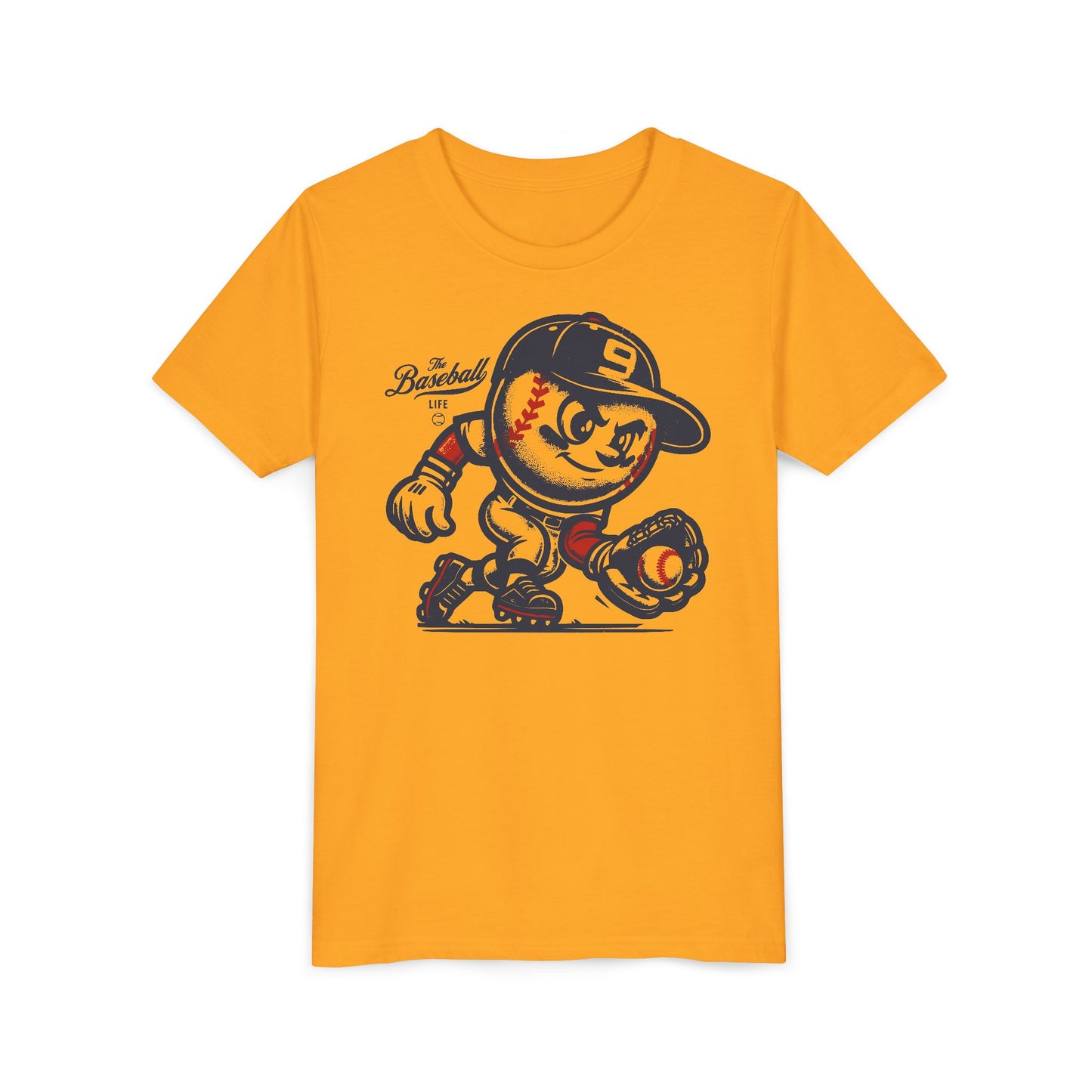 Youth Mr. Baseball Mascot Fielding T-Shirt