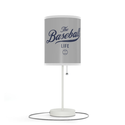 Table Lamp_Silver Gray w Navy Print