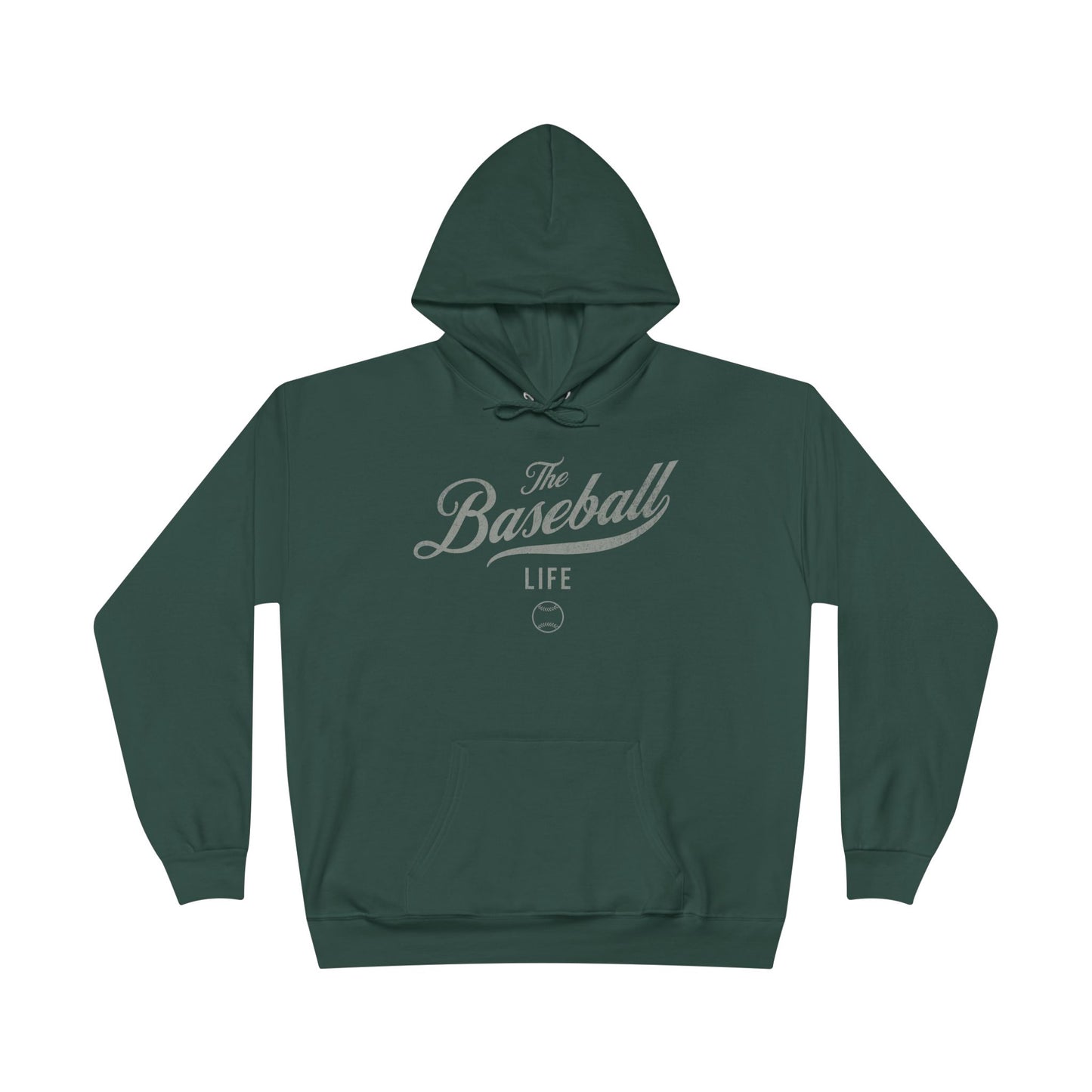 The Baseball Life Hoodie w/Grommets_Silver Gray Print