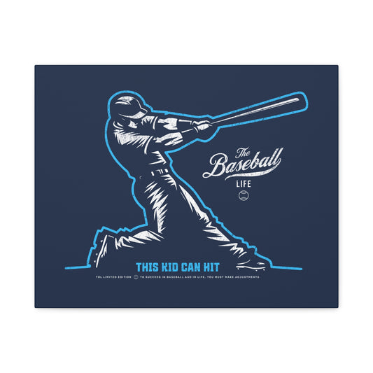 This Kid Can Hit Wall Art Canvas_Navy