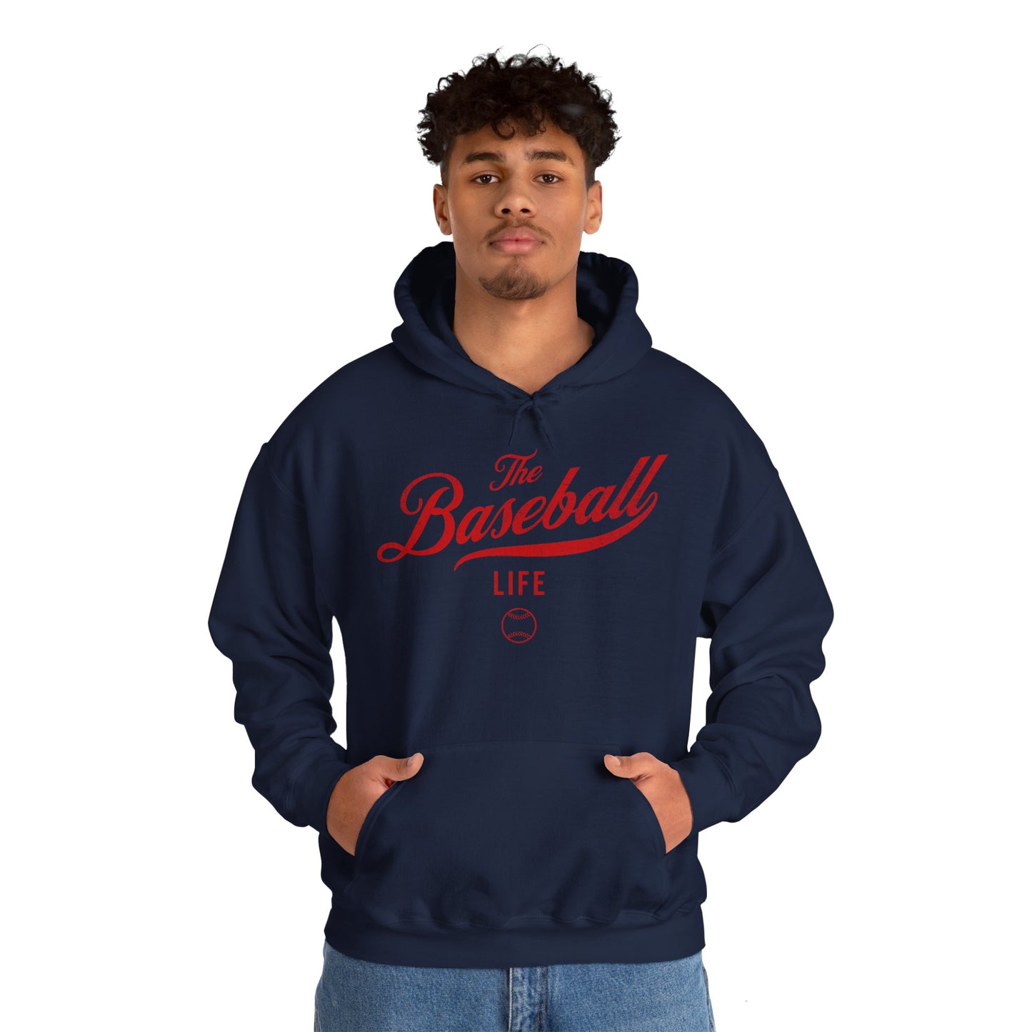 The Baseball Life Hoodie_Red Print