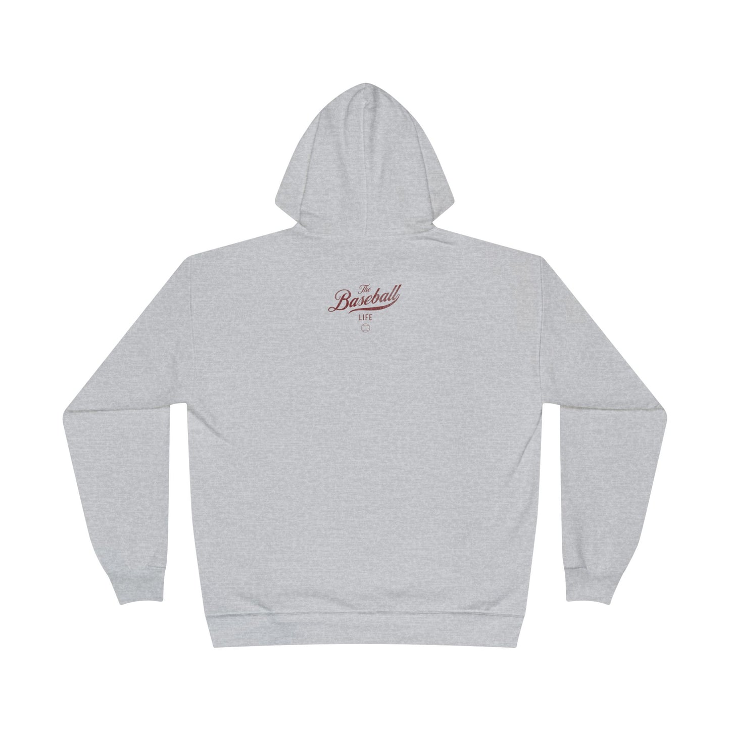 The Baseball Life Hoodie w/Grommets_Maroon Print