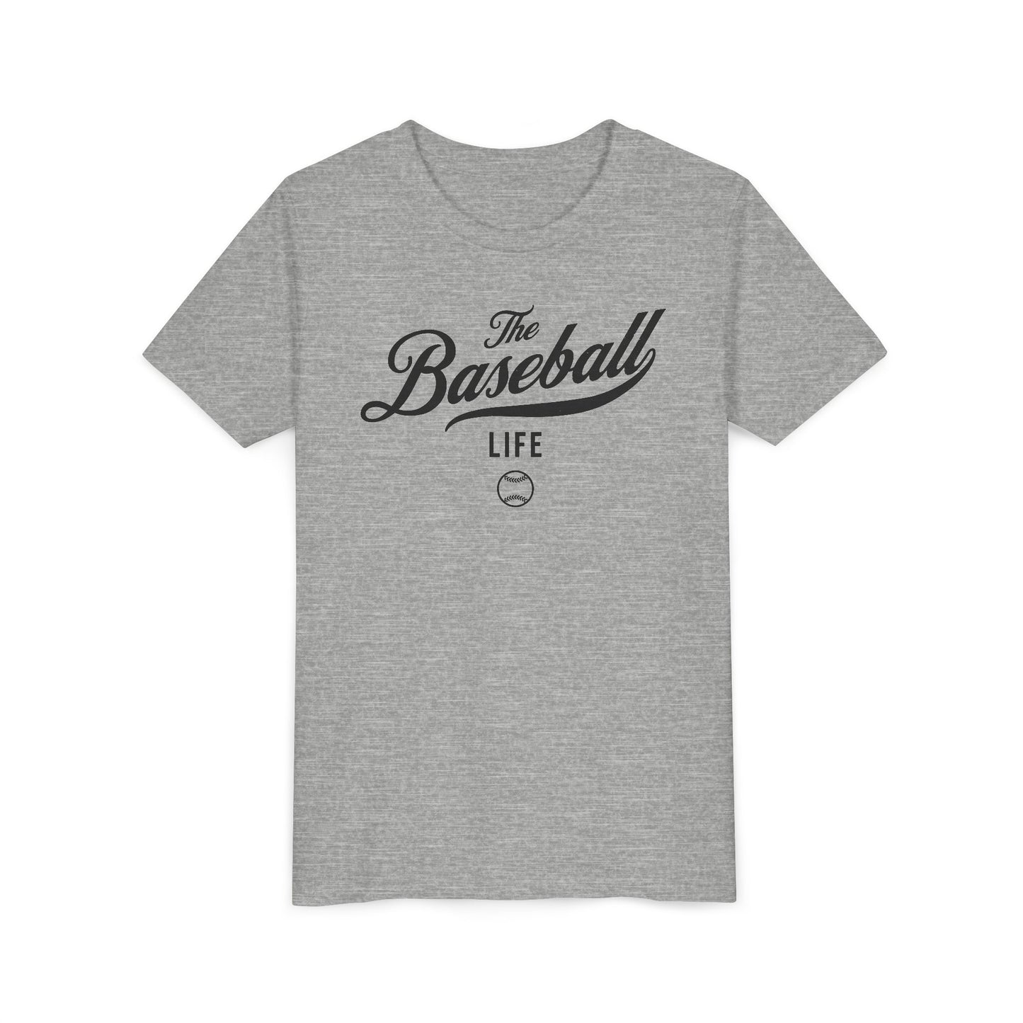 Youth The Baseball Life Classic Script T-Shirt_Black Print
