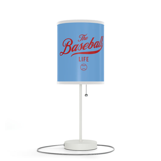 Table Lamp_Carolina Blue w Red Print