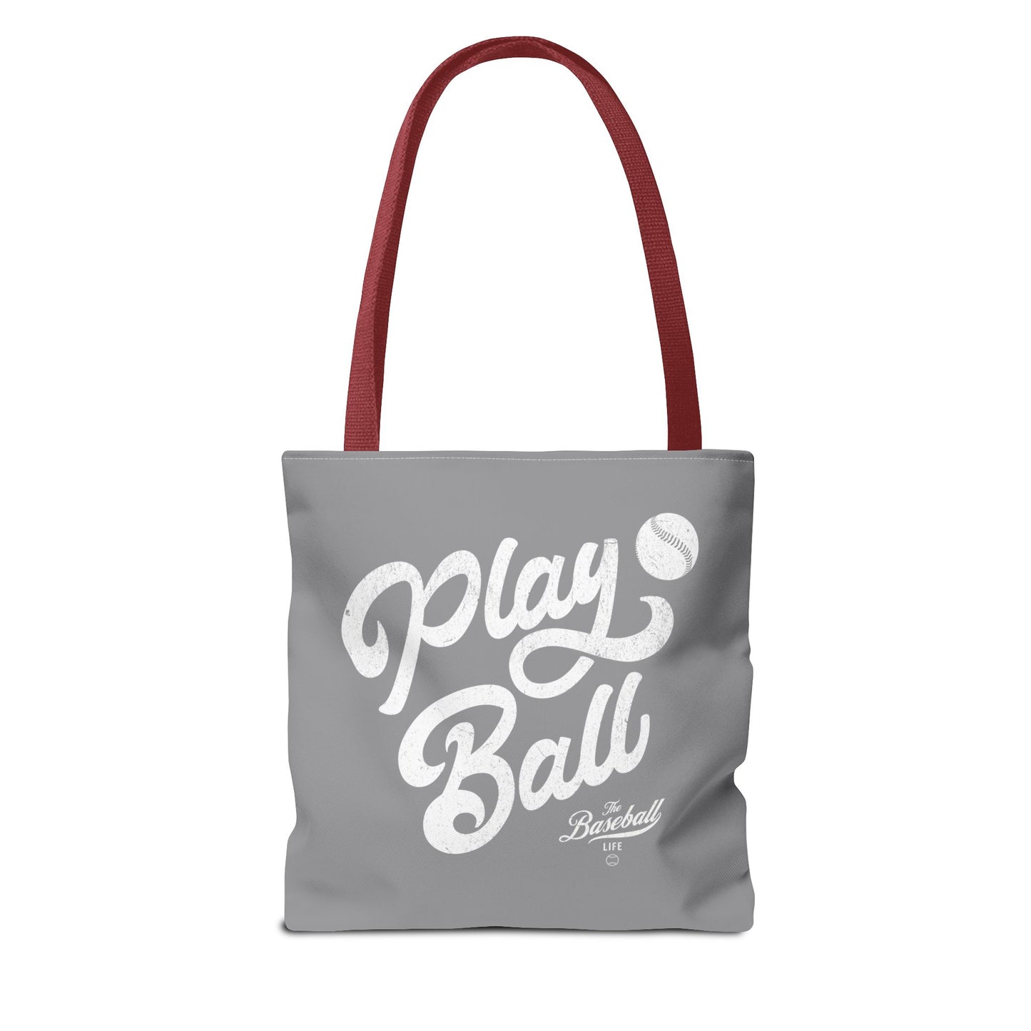 Play Ball Script Tote Bag_Medium Gray