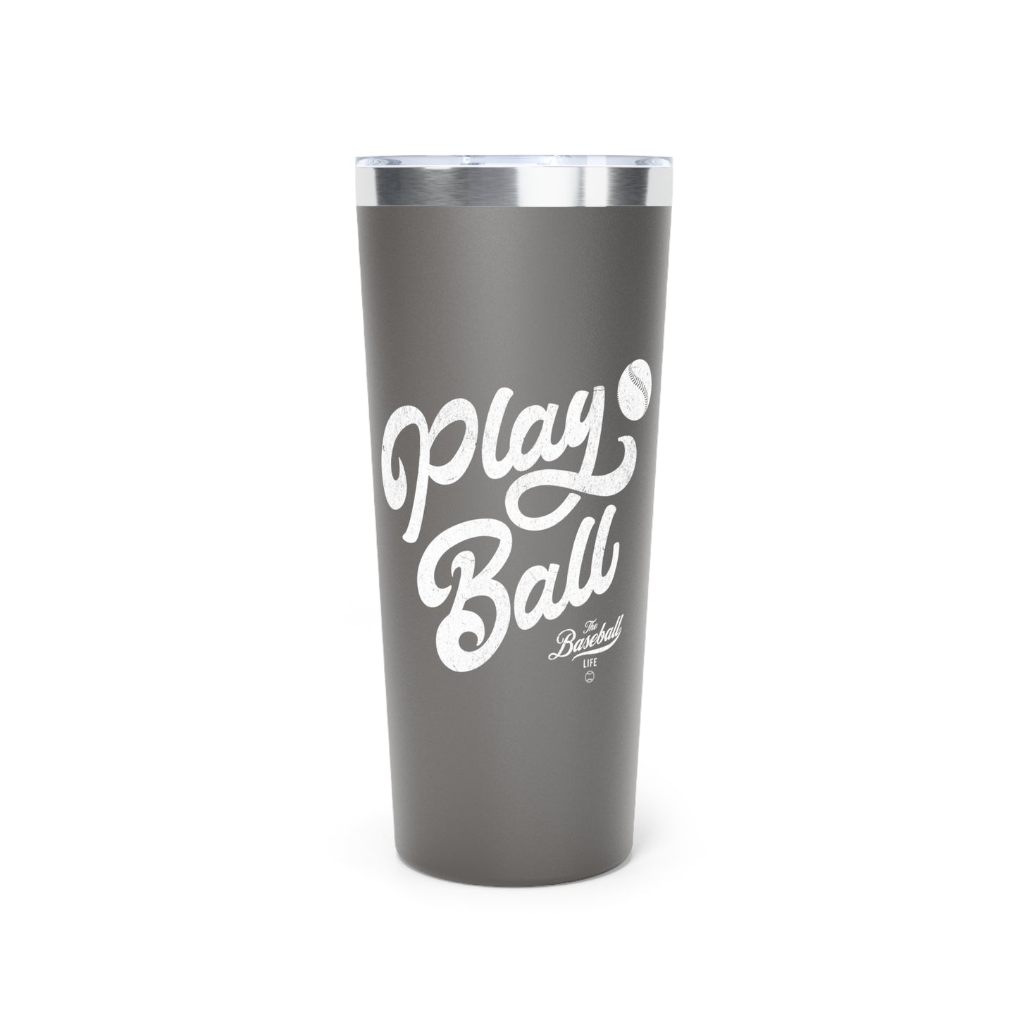 22oz Insulated Travel Tumbler_Play Ball Script