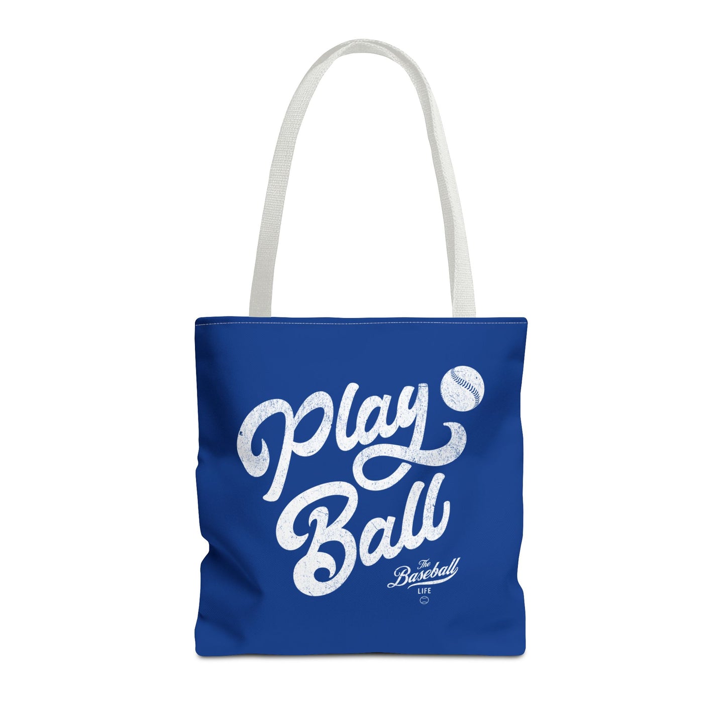Play Ball Script Tote Bag_Royal Blue