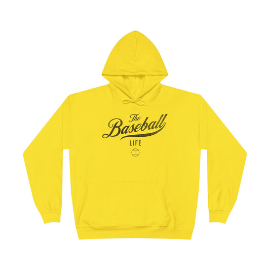 The Baseball Life Hoodie w/Grommets_Black Print