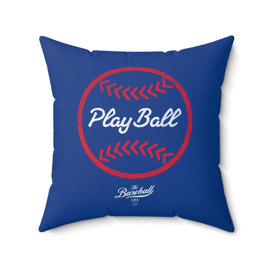 Accent Pillow_Play Ball Graphic Baseball_Royal Blue