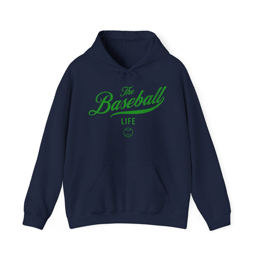 The Baseball Life Hoodie_Green Print