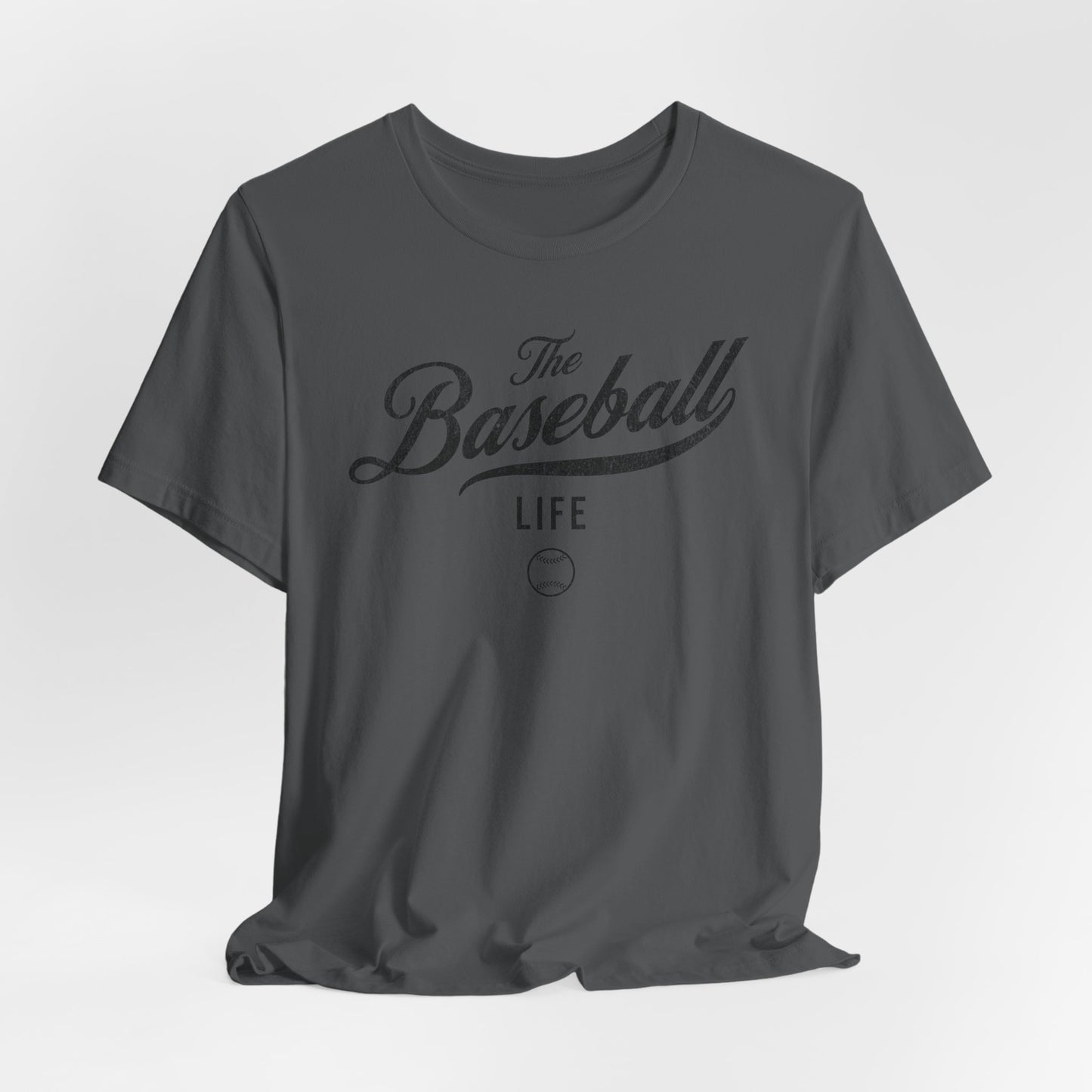 The Baseball Life Classic Script T-Shirt_Black Print