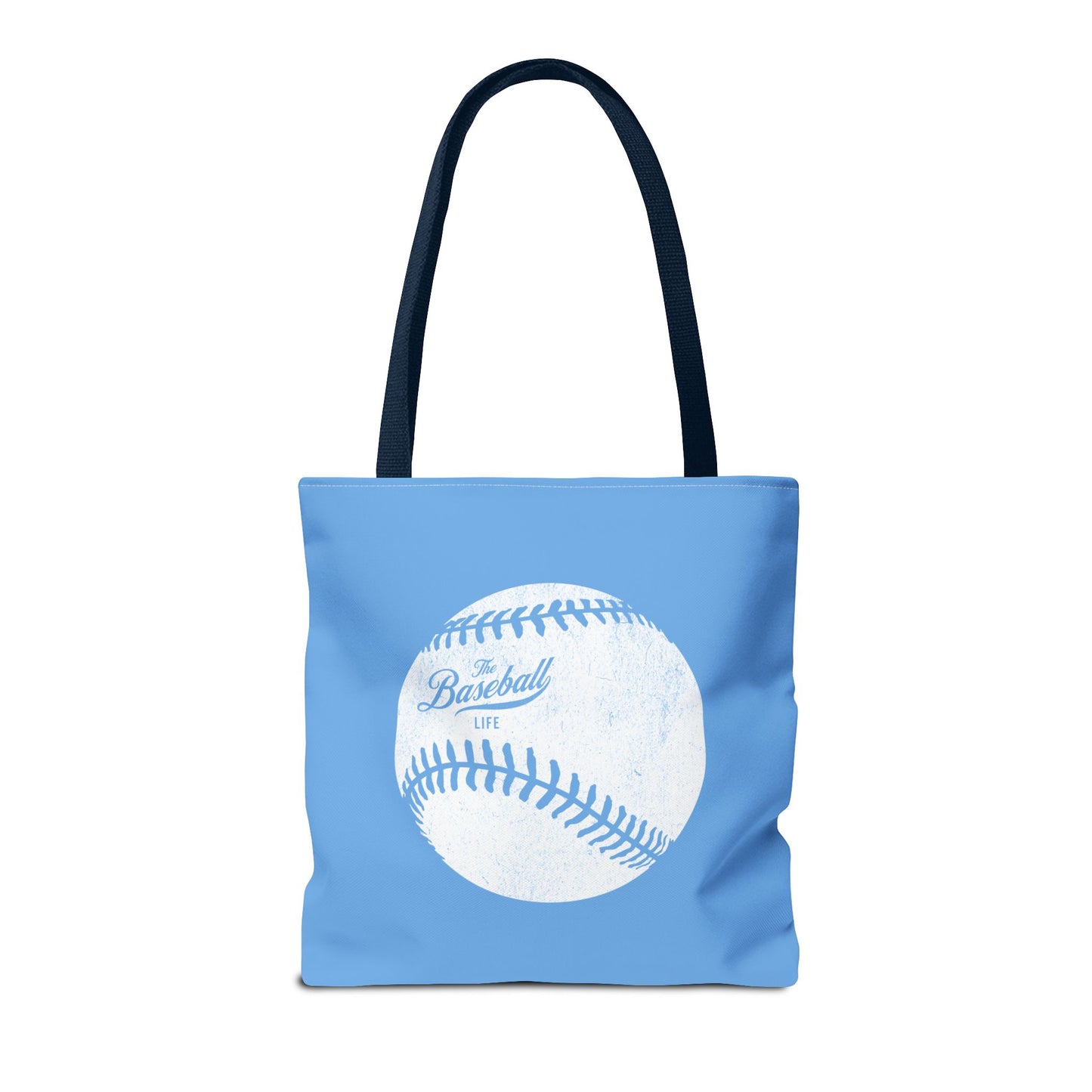 Weathered Baseball Tote Bag_Carolina Blue