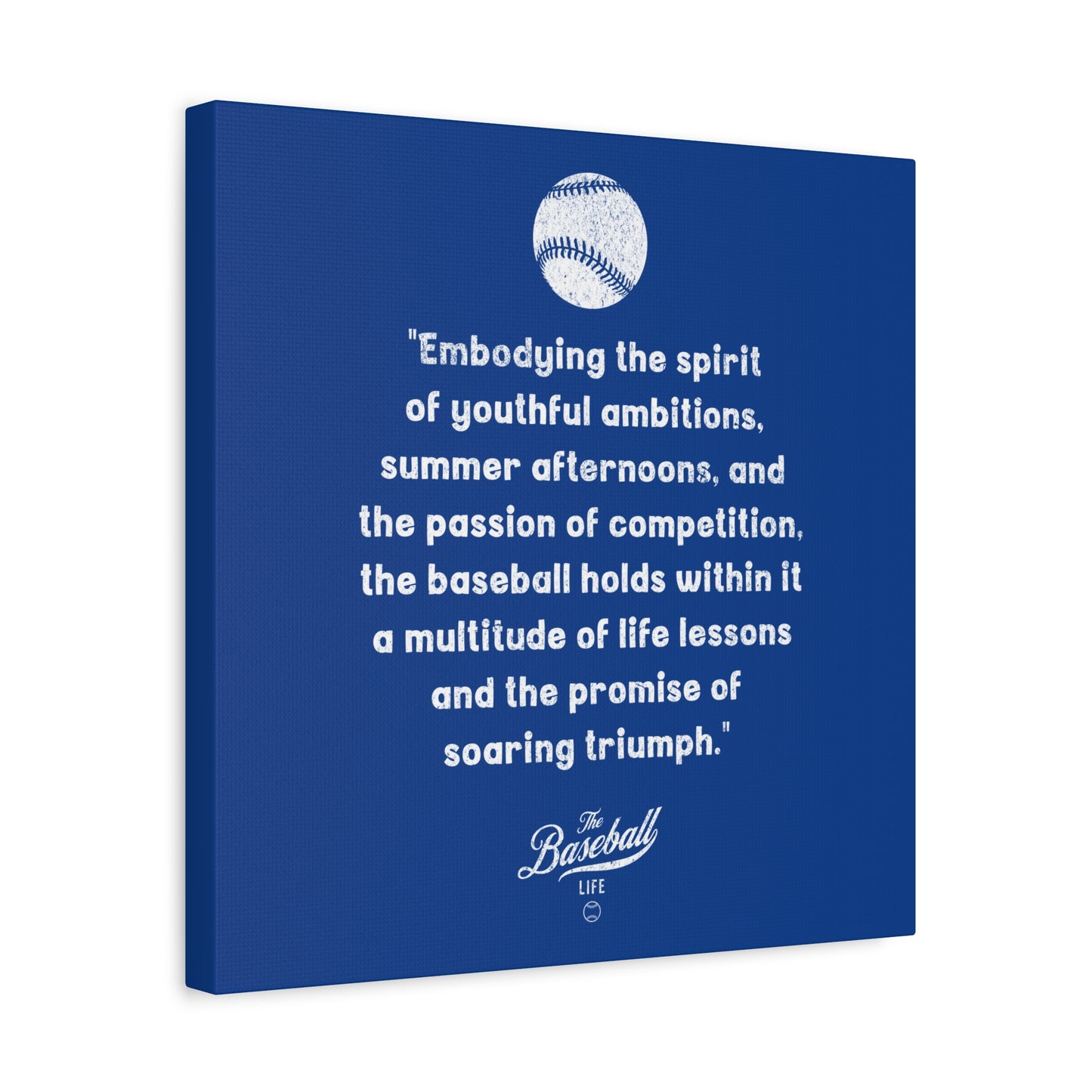 The Baseball Life "Verse" Wall Art Canvas_Royal Blue