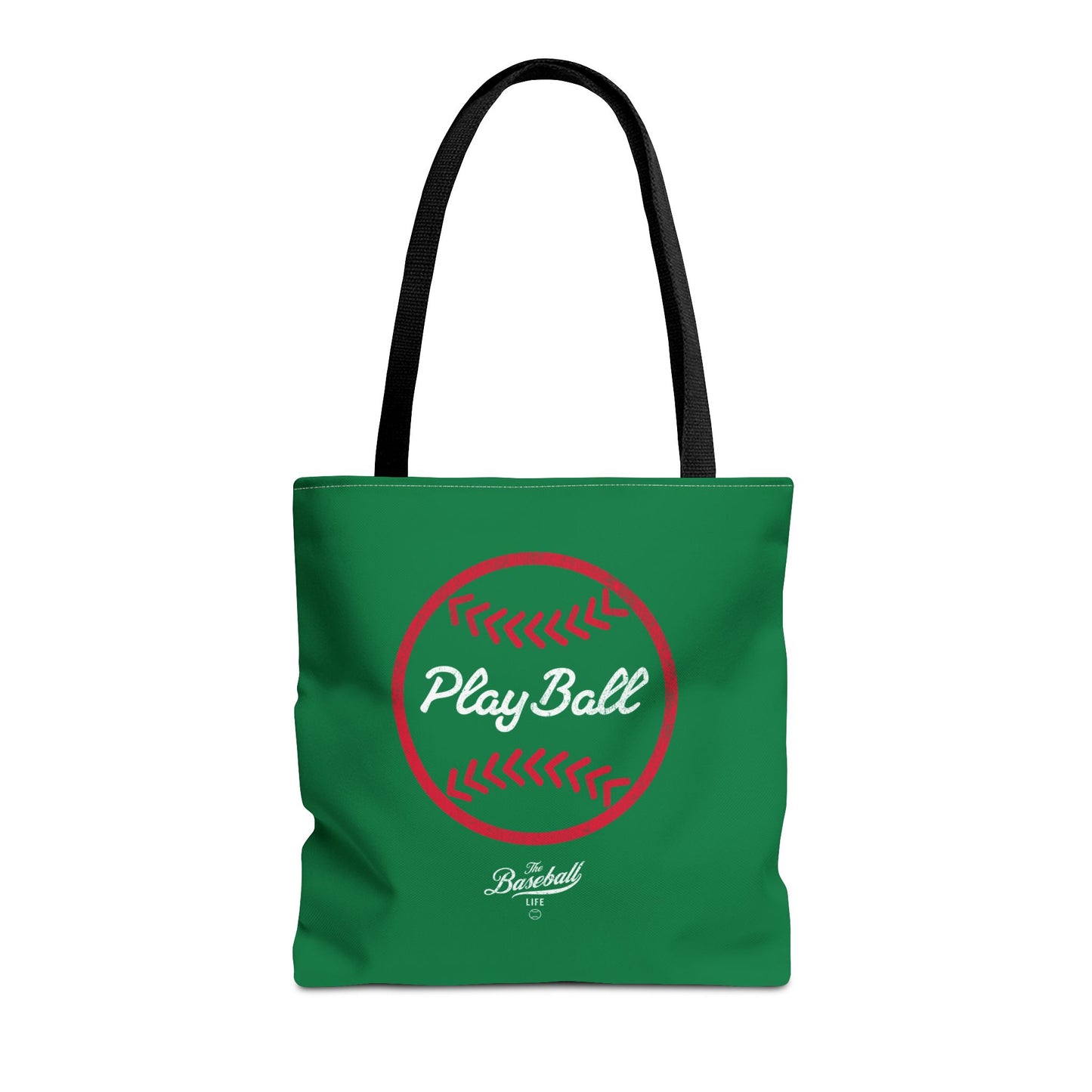 Baseball Icon Play Ball Tote Bag_Green