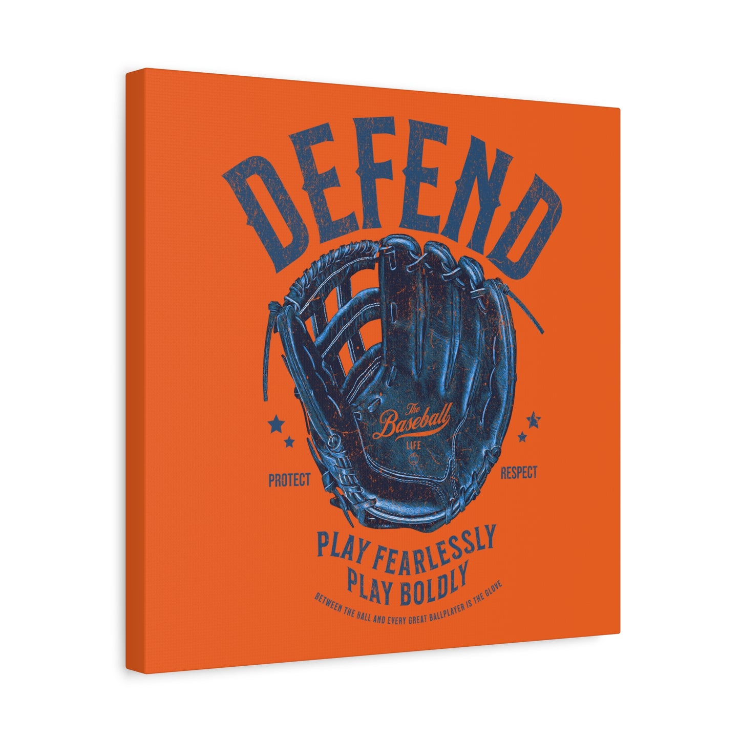 Defend Glove Wall Art Canvas_Orange