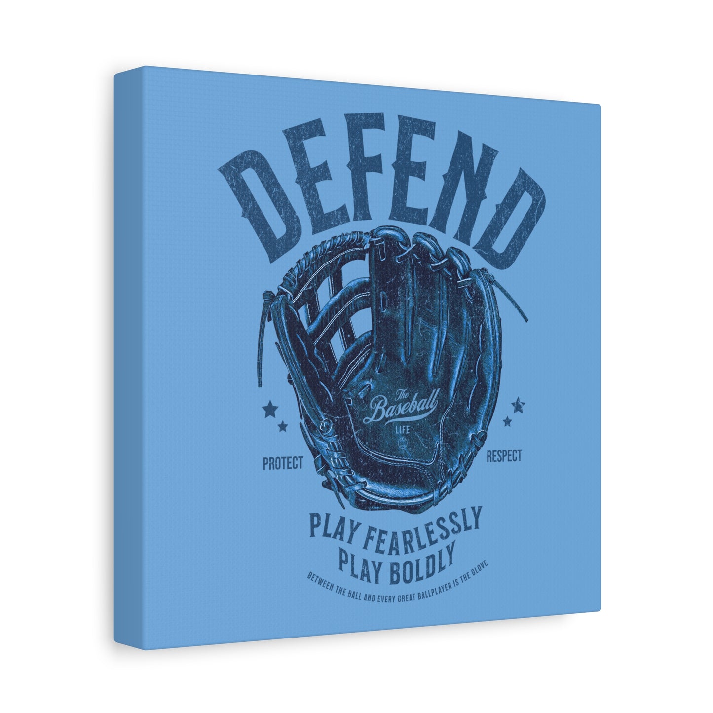 Defend Glove Wall Art Canvas_Carolina Blue